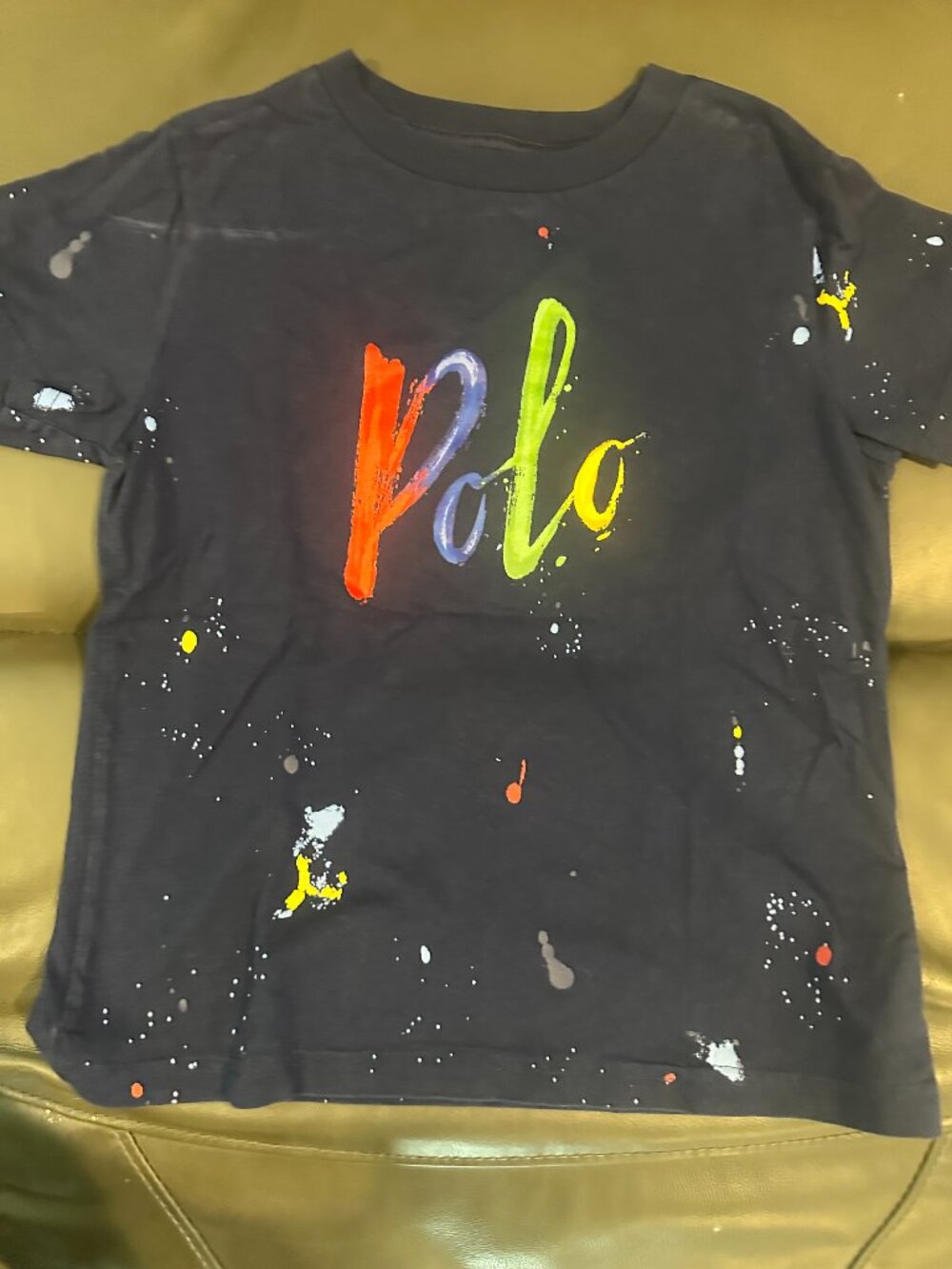 Polo Ralph Lauren Boys Paint Splatter Graphic T-Shirt | Size 5